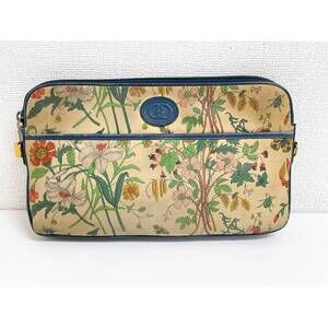 GUCCI Flora Flower Clutch Bag floral cosmetic